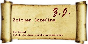 Zoltner Jozefina névjegykártya